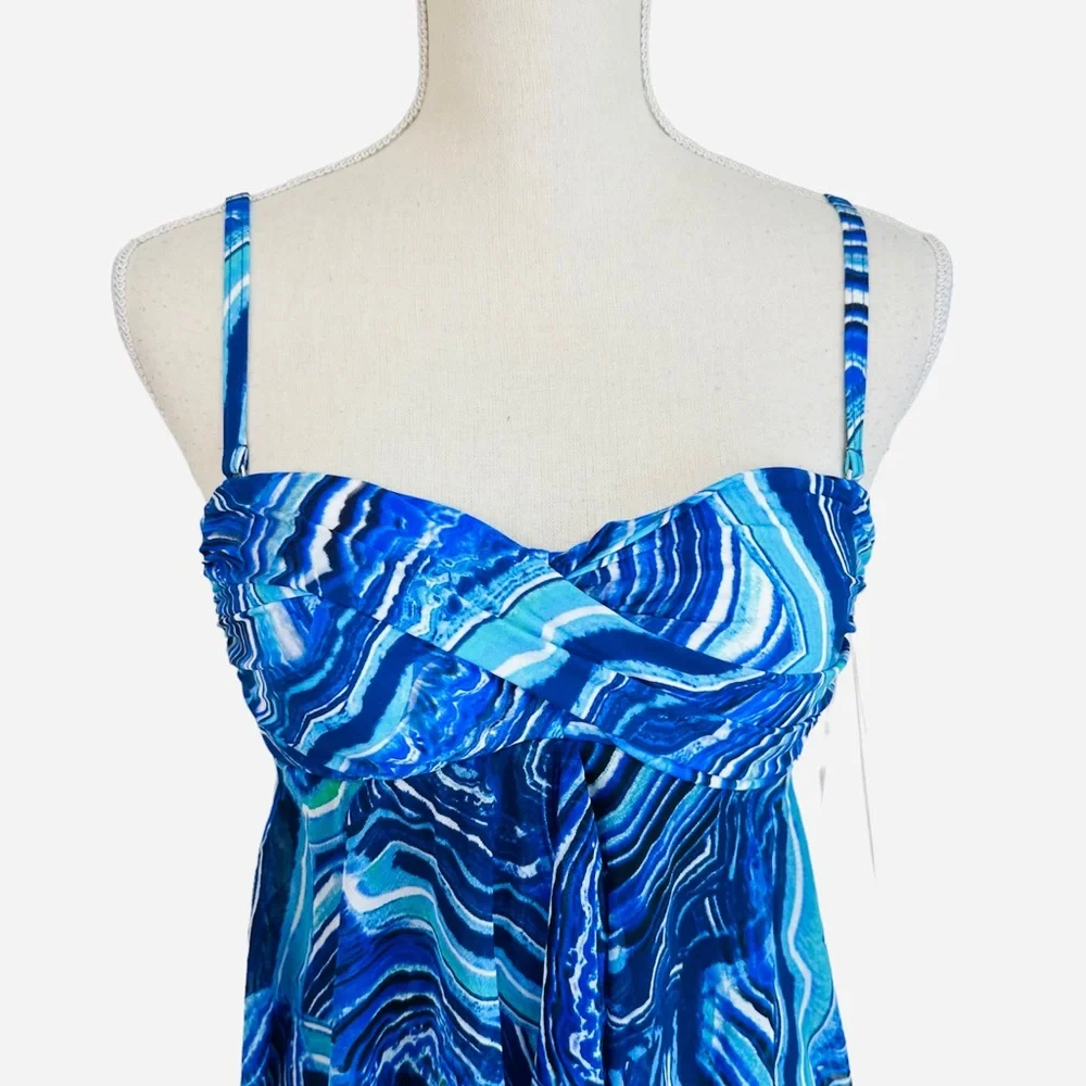 Gottex Mesh Swimdress One Piece Swimsuit Size 6 Resort Beach Coastal Cruise